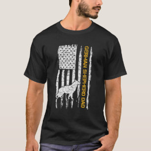  Amerikaanse vlag: Shepherd Dog Dad T-shirt