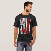 Amerikaanse vlag Shepherd Dog T-shirt (Voorkant volledig)