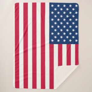Amerikaanse vlag Sherpa Blanket Deken