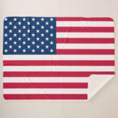 Amerikaanse vlag Sherpa Blanket Deken (Voorkant (horizontaal))