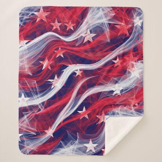 Amerikaanse vlag Sherpa blanket Deken (Voorkant)