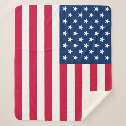 Amerikaanse vlag Sherpa Blanket Deken (Voorkant)