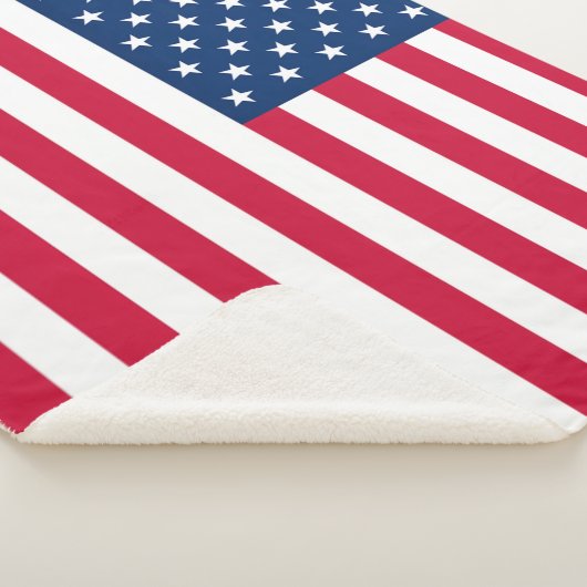 Amerikaanse vlag Sherpa Blanket Sherpa Deken (3/4)
