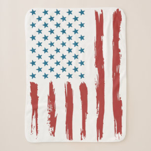 Amerikaanse vlag sherpa deken