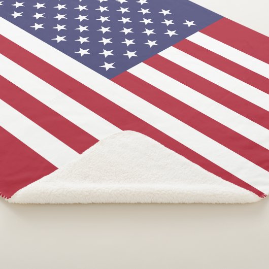 Amerikaanse vlag sherpa deken (3/4)