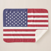 Amerikaanse vlag sherpa deken (Voorkant (horizontaal))