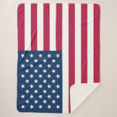 Amerikaanse vlag sherpa deken (Voorkant)