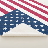 Amerikaanse vlag sherpa deken (3/4)