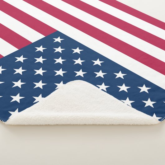 Amerikaanse vlag sherpa deken (3/4)