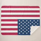 Amerikaanse vlag sherpa deken (Voorkant (horizontaal))