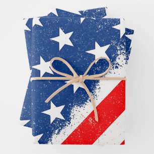 Amerikaanse vlag Shirt USA Patriottische Star Stri Inpakpapier Vel