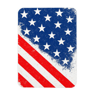 Amerikaanse vlag Shirt USA Patriottische Star Stri Magneet