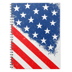 Amerikaanse vlag Shirt USA Patriottische Star Stri Notitieboek