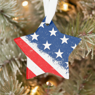 Amerikaanse vlag Shirt USA Patriottische Star Stri Ornament