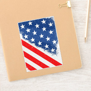 Amerikaanse vlag Shirt USA Patriottische Star Stri Sticker