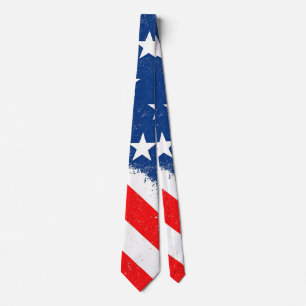 Amerikaanse vlag Shirt USA Patriottische Star Stri Stropdas