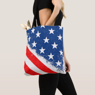 Amerikaanse vlag Shirt USA Patriottische Star Stri Tote Bag