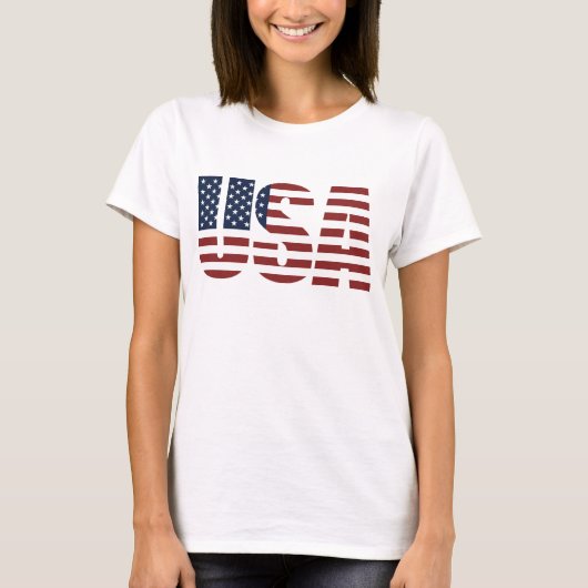 Amerikaanse vlag Shirt Women's USA Patriotic Ameri (Voorkant)