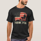 Amerikaanse vlag Shirten Dank jullie veteranen T-shirt (Voorkant)