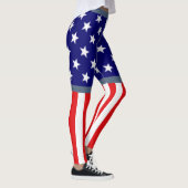 Amerikaanse Vlag Shorts Leggings (Rechts)