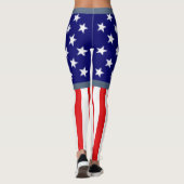 Amerikaanse Vlag Shorts Leggings (Achterkant)