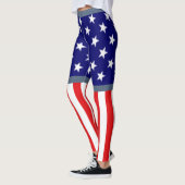 Amerikaanse Vlag Shorts Leggings (Links)