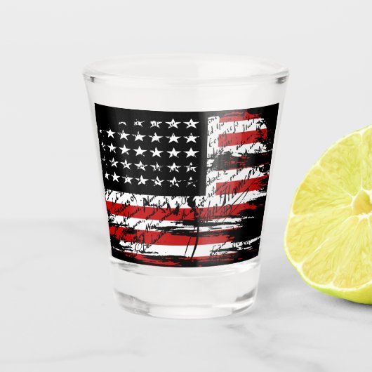Amerikaanse vlag Shot Glas (Voorkant)