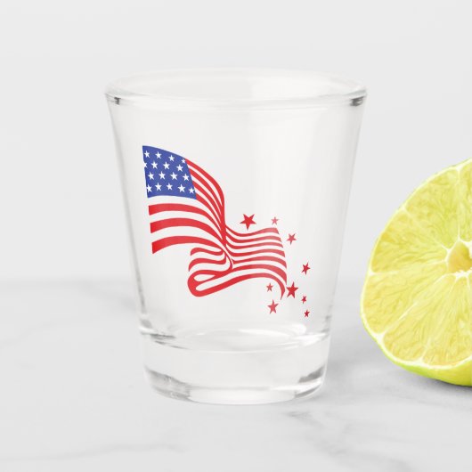 Amerikaanse vlag shot glas (Voorkant)