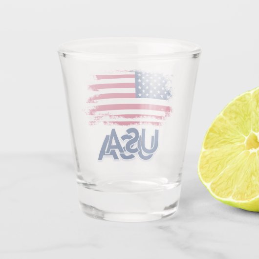 Amerikaanse vlag shot glas (Achterkant)