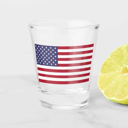 Amerikaanse vlag - Shot Glass Glas (Voorkant)