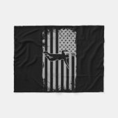 Amerikaanse Vlag Shuttle Badminton Fleece Deken (Voorkant (Horizontaal))
