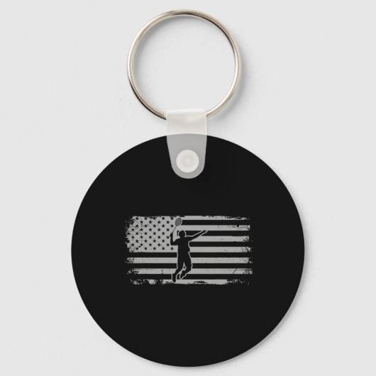 Amerikaanse vlag shuttle badminton sleutelhanger (Voorkant)