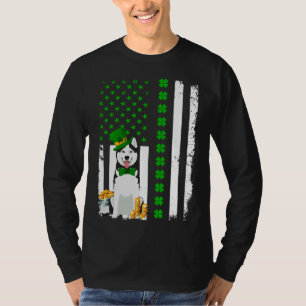 Amerikaanse vlag Siberische Husky Hond Grappige St T-shirt