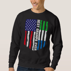 Amerikaanse vlag Sierra Leone vlag Best Grampa Eve Trui
