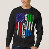 Amerikaanse vlag Sierra Leone vlag Best tante Ever Trui (Voorkant)