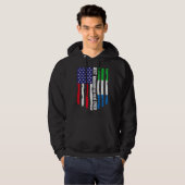 Amerikaanse vlag Sierra Leone vlag Beste grootvade Hoodie (Voorkant volledig)