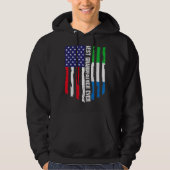 Amerikaanse vlag Sierra Leone vlag Beste grootvade Hoodie (Voorkant)