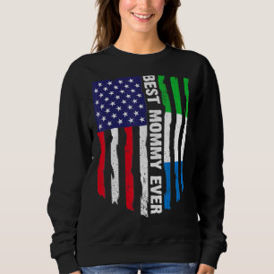 Amerikaanse vlag Sierra Leone vlag Beste mammie oo Trui