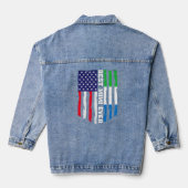 Amerikaanse vlag Sierra Leone Vlag Beste Mimi Ooit Denim Jacket (Achterkant)