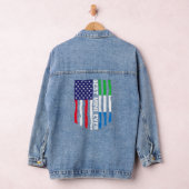 Amerikaanse vlag Sierra Leone Vlag Beste Mimi Ooit Denim Jacket (Hangar)