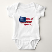 Amerikaanse vlag Silhouette Romper (Voorkant)