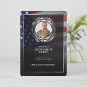 Amerikaanse vlag | Silver Laurel Leaf | Uittreding Kaart (Staand voorkant)