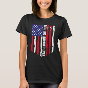 Amerikaanse vlag & Singapore vlag Beste Big Brothe T-shirt
