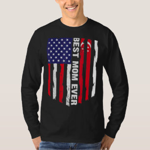 Amerikaanse vlag & Singapore vlag Beste mama ooit T-shirt
