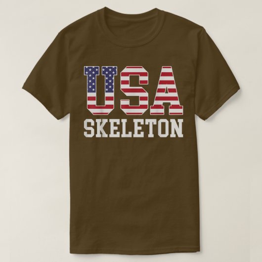 Amerikaanse vlag Skeleton T-shirt (Design voorkant)