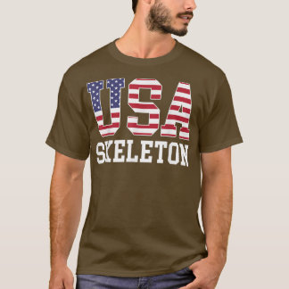 Amerikaanse vlag Skeleton T-shirt