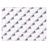 Amerikaanse vlag Skiing American skier Tafelkleed (Voorkant (Horizontaal))