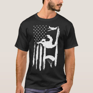 Amerikaanse Vlag Skydiving Liefhebber Voor Skydive T-shirt