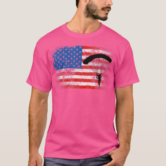 Amerikaanse vlag Skydiving Patriotic American Para T-shirt
