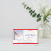 Amerikaanse vlag sleepwagen service chauffeur wrak visitekaartje (Staand voorkant)